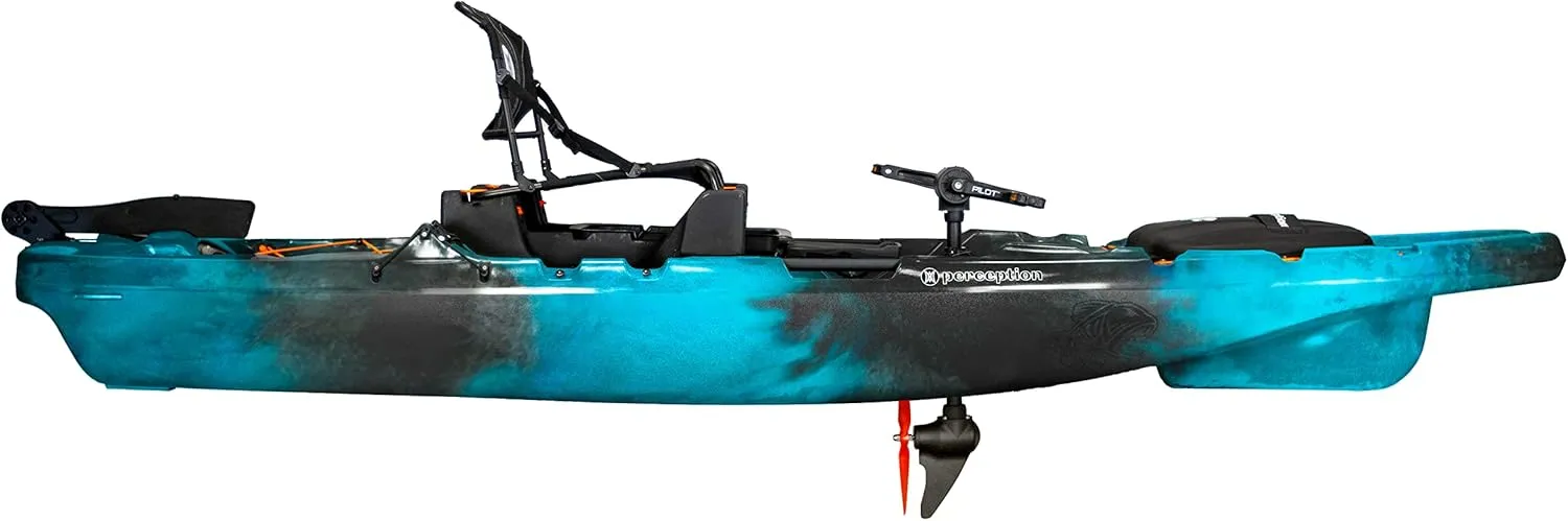 Perception Showdown Sit on Top Pedal Drive Fishing Kayak - Fold Away Lawn Chair Seat