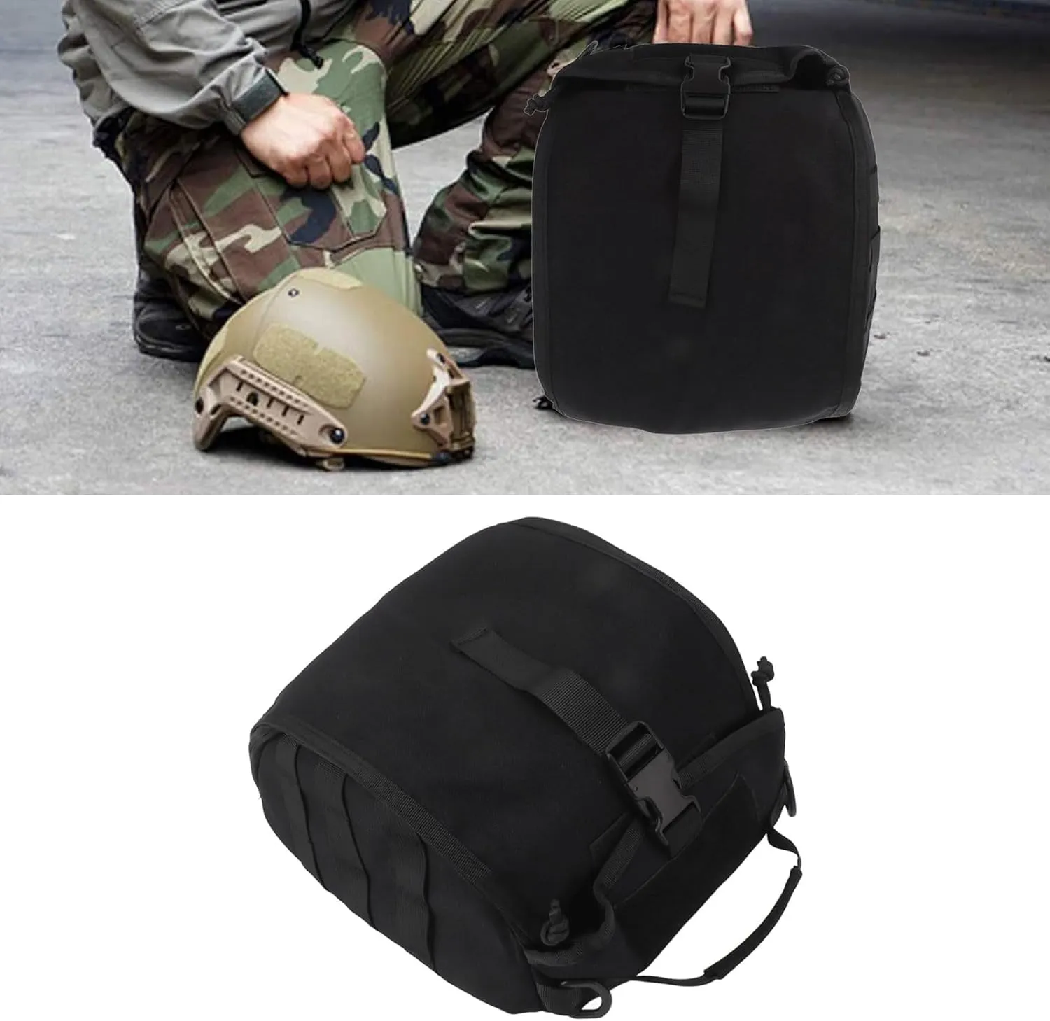 PerGar Outdoor Helmet Bag, Camping Helmet Bag, Canvas Scratch Prevention Helmet Storage Bag for Hard Hats Helmet, Nylon Waterproof Motorcycle Bike Bicycle Helmet Bag for Camping Hiking