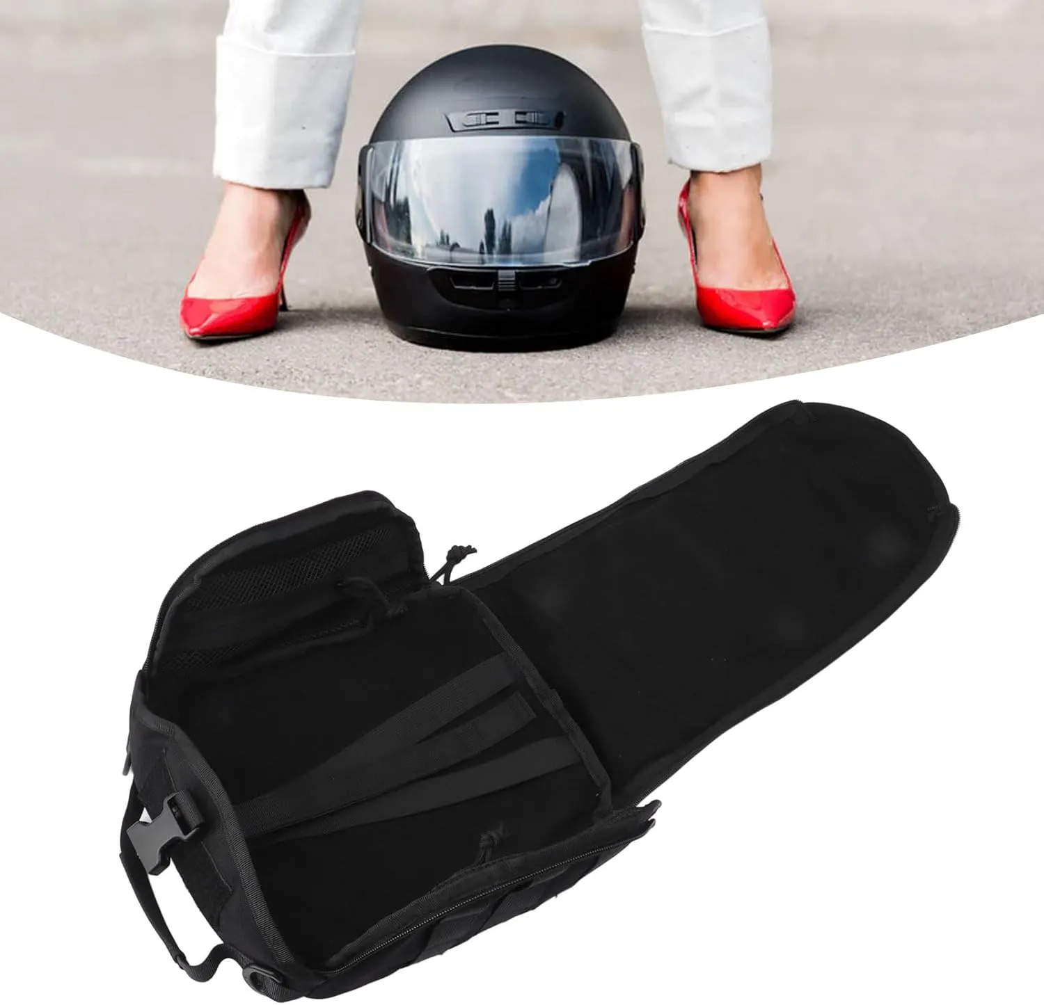 PerGar Outdoor Helmet Bag, Camping Helmet Bag, Canvas Scratch Prevention Helmet Storage Bag for Hard Hats Helmet, Nylon Waterproof Motorcycle Bike Bicycle Helmet Bag for Camping Hiking