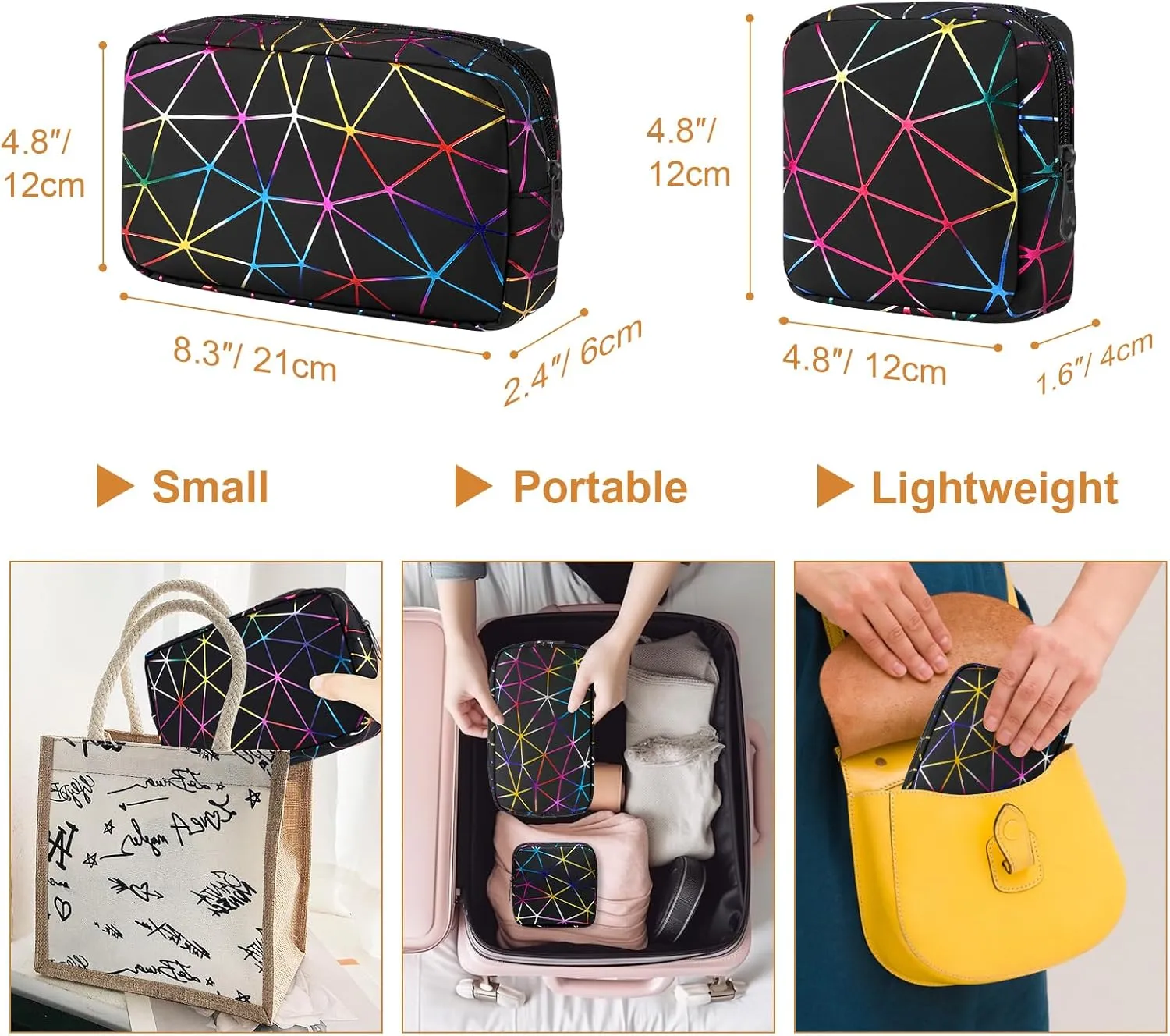 Period Bag for Teen Girls, Leather Sanitary Napkin Storage Bag, Portable Menstrual Pad Bag Period Pads Pouch, Small Make Up Bags