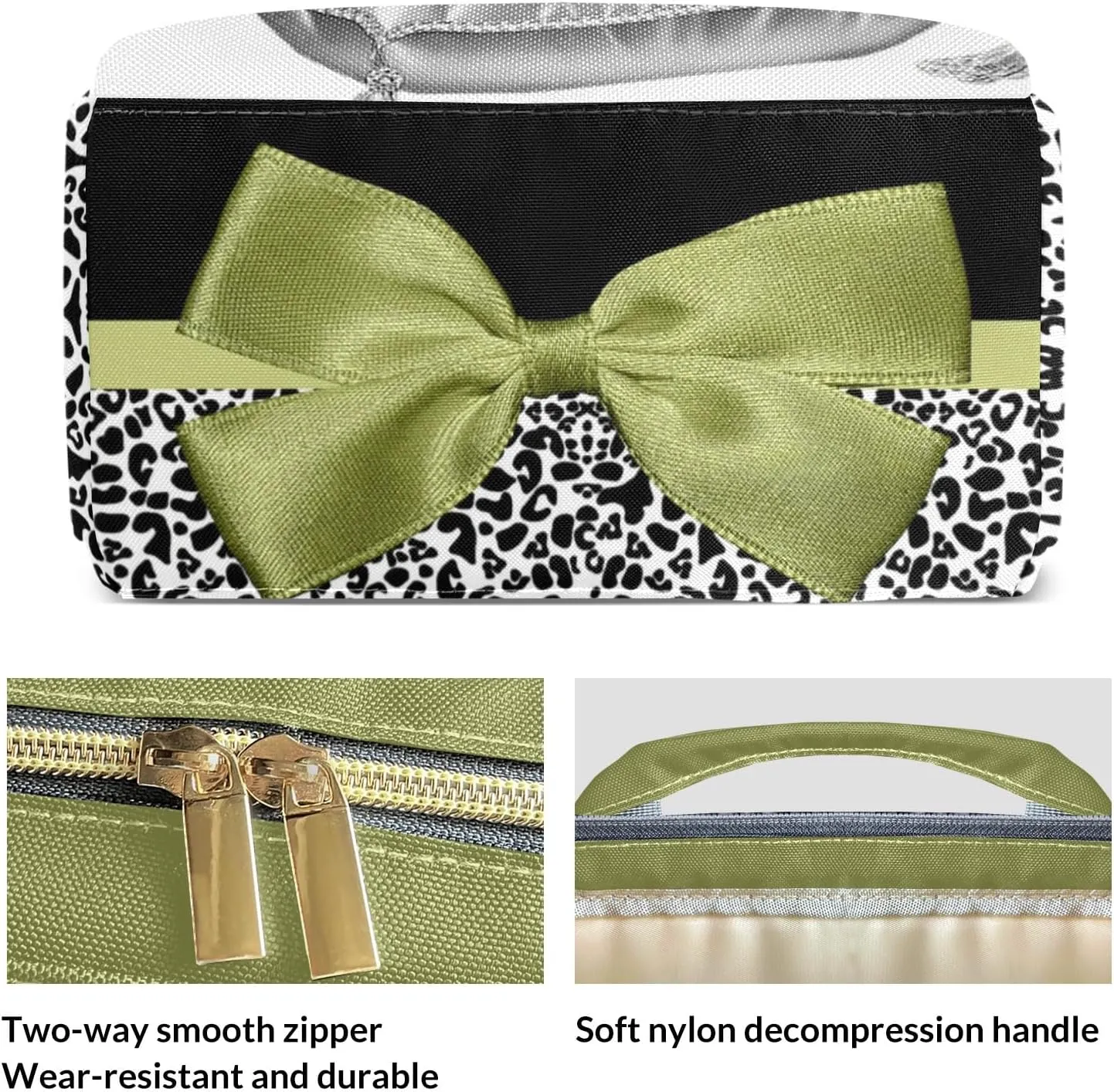 Personalized Cute Elephant Green Bow Diaper Bags Backpack Custom Text Bag Gifts for Mother Father
