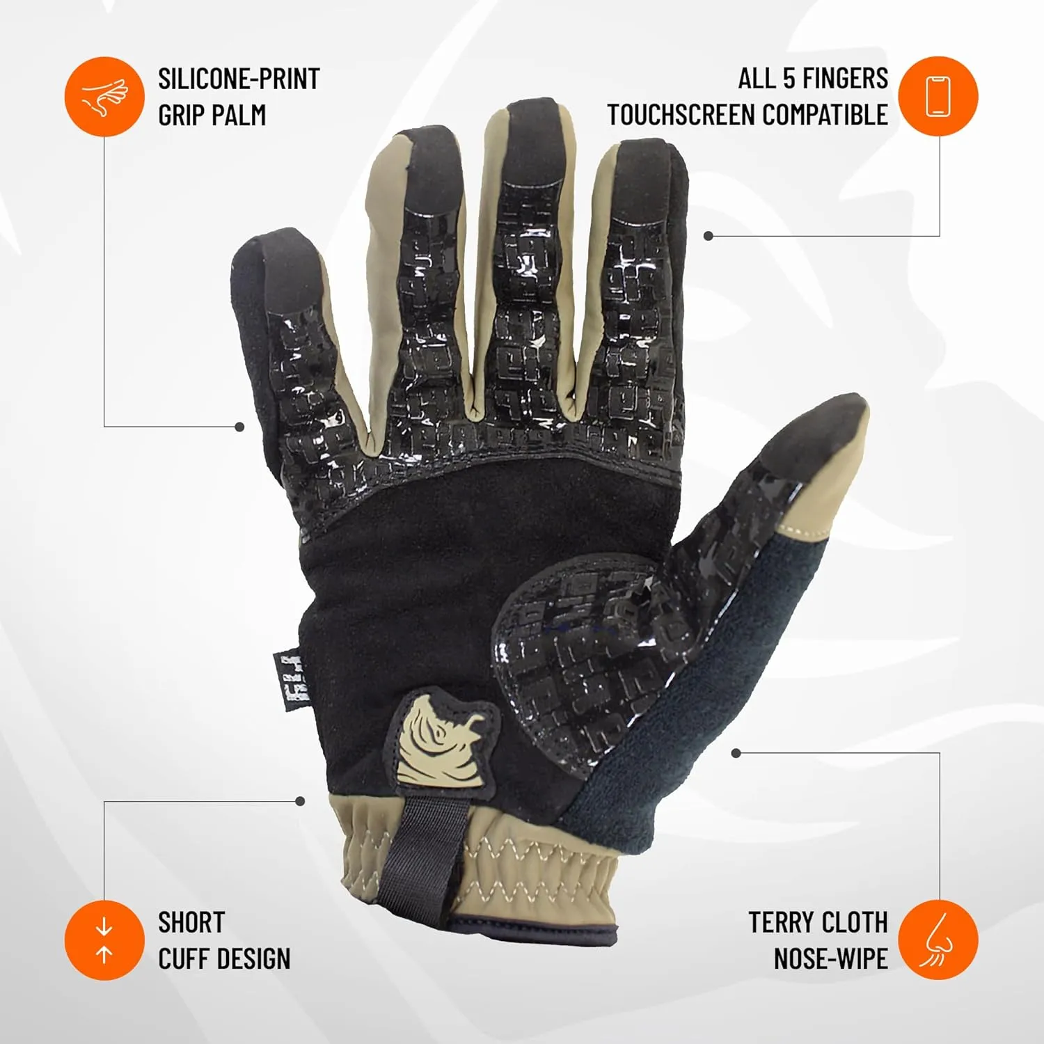PIG Full Dexterity Tactical Cold Weather Gloves, Insulated, Touchscreen Compatible, Silicone Grip, for Shooting, 1 Pair