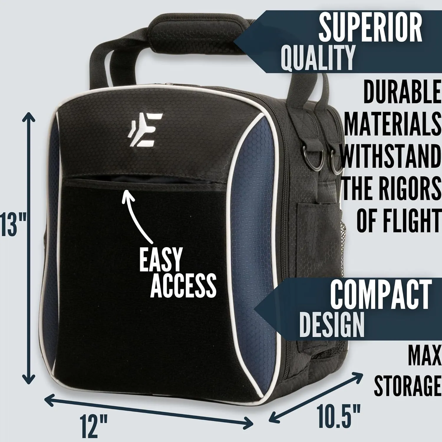 Pilot Bag - The Venture Flight Bag For Pilots - Fits All Aviation Travel Gear Including Your Pilot Kneeboard, Ipad, And Aviation Headset