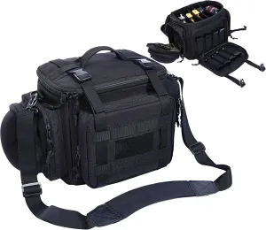 Pistol Bag Tactical Gun Range Bag Deluxe Pistol Shooting Range Duffle Bags with 16 Magazine slots for 4 Pistols
