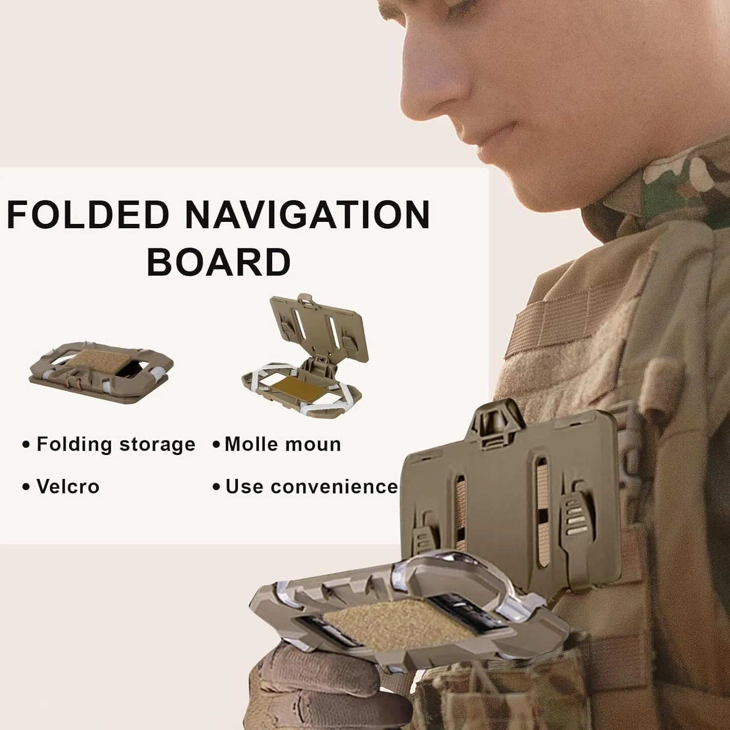 Plate Carrier Accessories Tactical Gear Molle Vest Phone Chest Mount Holder Agilite - Fits Screen Size 4.7"-6.7"