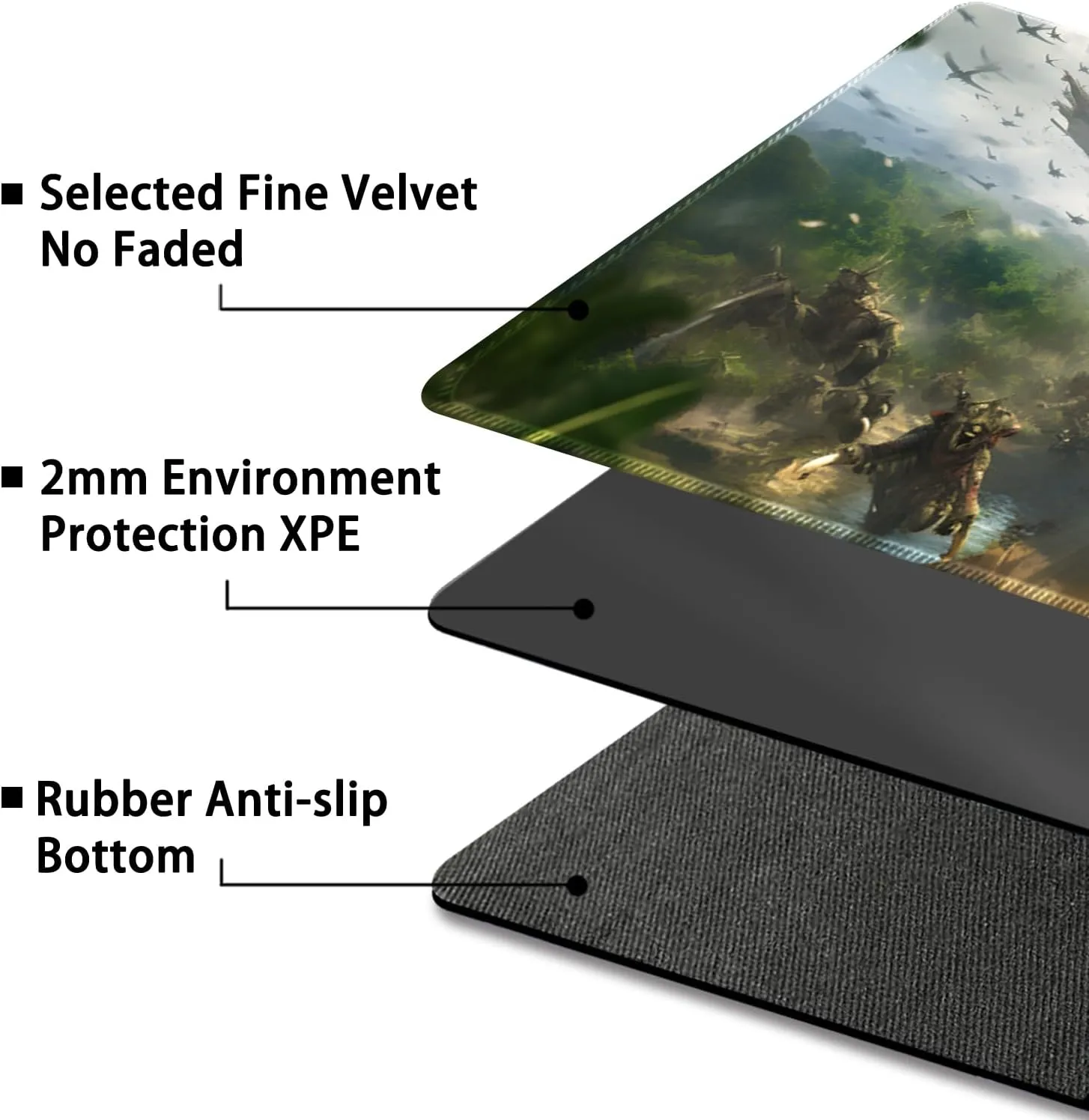 Playmat for MTG, with Free Storage Bags,Game Mat 24 x 14 inches, TCG and Board Game Mat for Cards,Mousepad Desk Mats (Elephant-Regular)