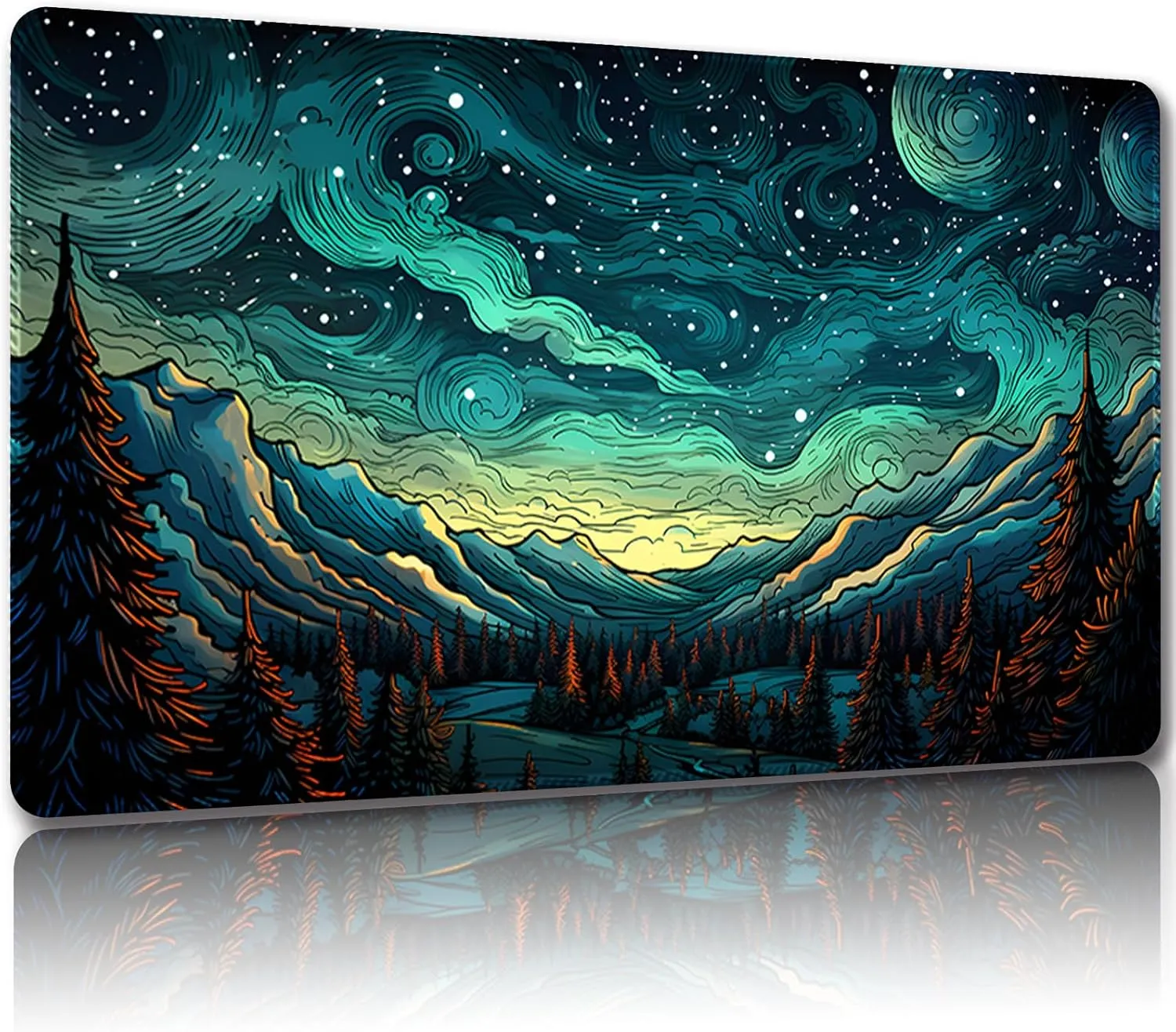Playmat for MTG, with Free Storage Bags,Game Mat 24 x 14 inches, TCG and Board Game Mat for Cards,Mousepad Desk Mats (Regular,Magic Mat 1)