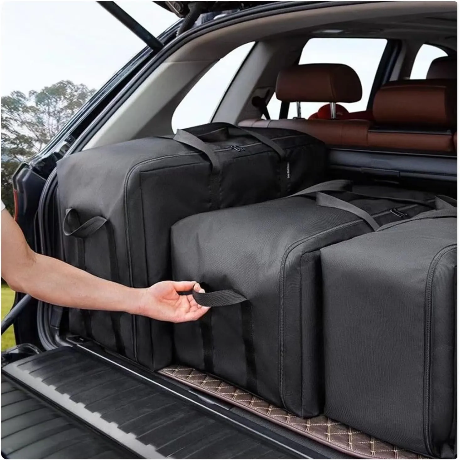 Portable Foldable Lightweight Luggage Heavy Duty Sports Storage Bag Travel Duffle Bag for Hiking, Camping & Gym Equipment Bag for Team Coaches (35.4 * 15 * 11.8 inches)