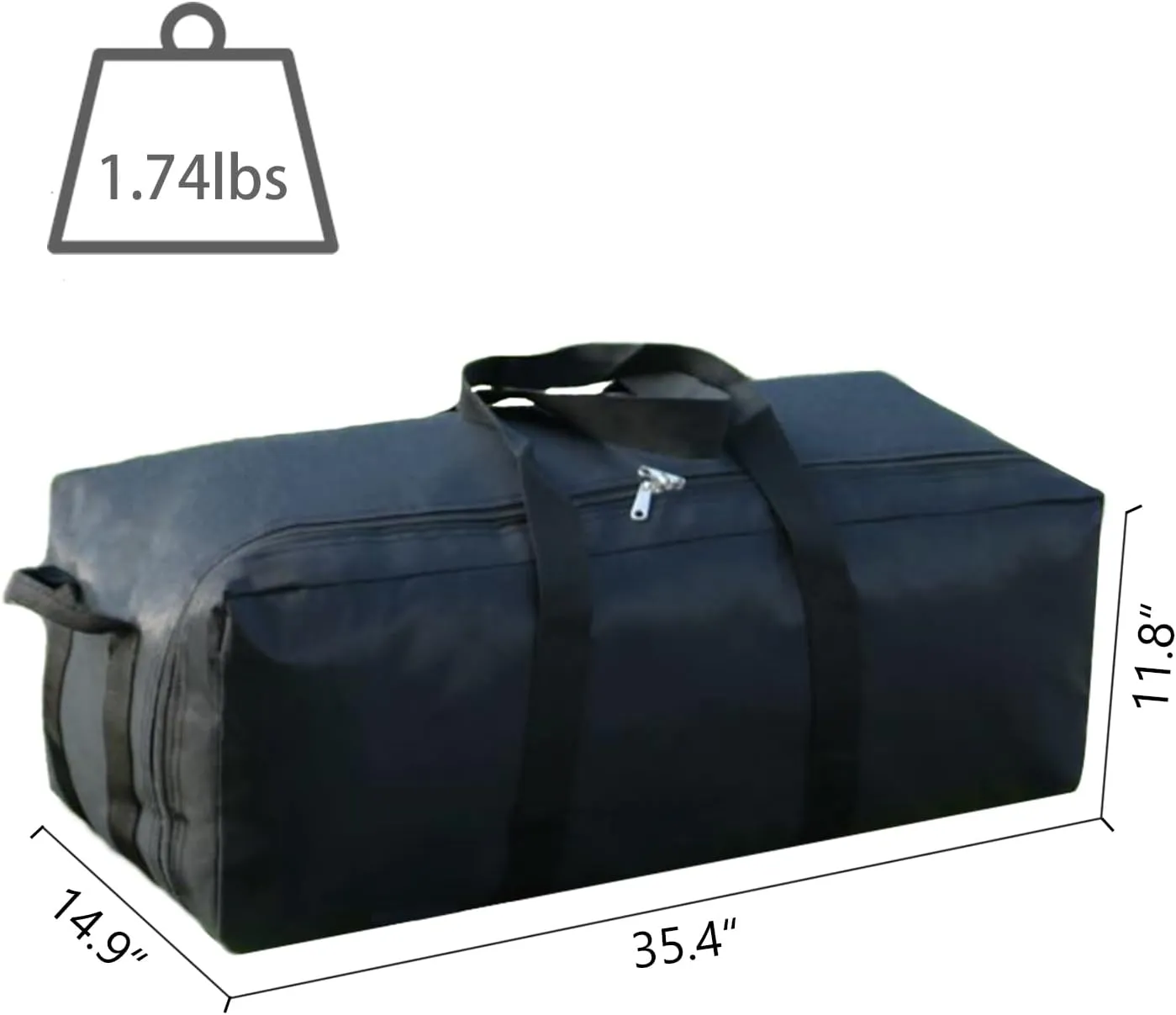 Portable Foldable Lightweight Luggage Heavy Duty Sports Storage Bag Travel Duffle Bag for Hiking, Camping & Gym Equipment Bag for Team Coaches (35.4 * 15 * 11.8 inches)
