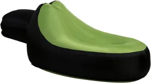Portable Inflatable Lounger Outdoor Lazy Inflatable Sofa Beach Lounge Chair Sleeping Pad (Color : Green Black-L, Size : A)