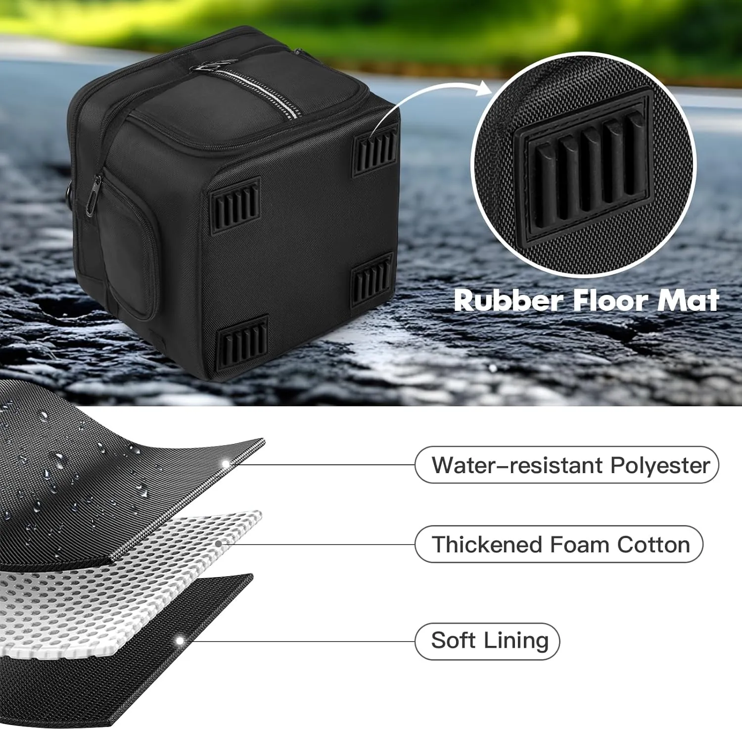 Portable Power Station Carrying Case Bag Compatible with RIVER 3 Plus Power Station Generator Protective Shoulder Storage Bag Cover with Pocket for Outdoor Travel Camping Charging Accessories