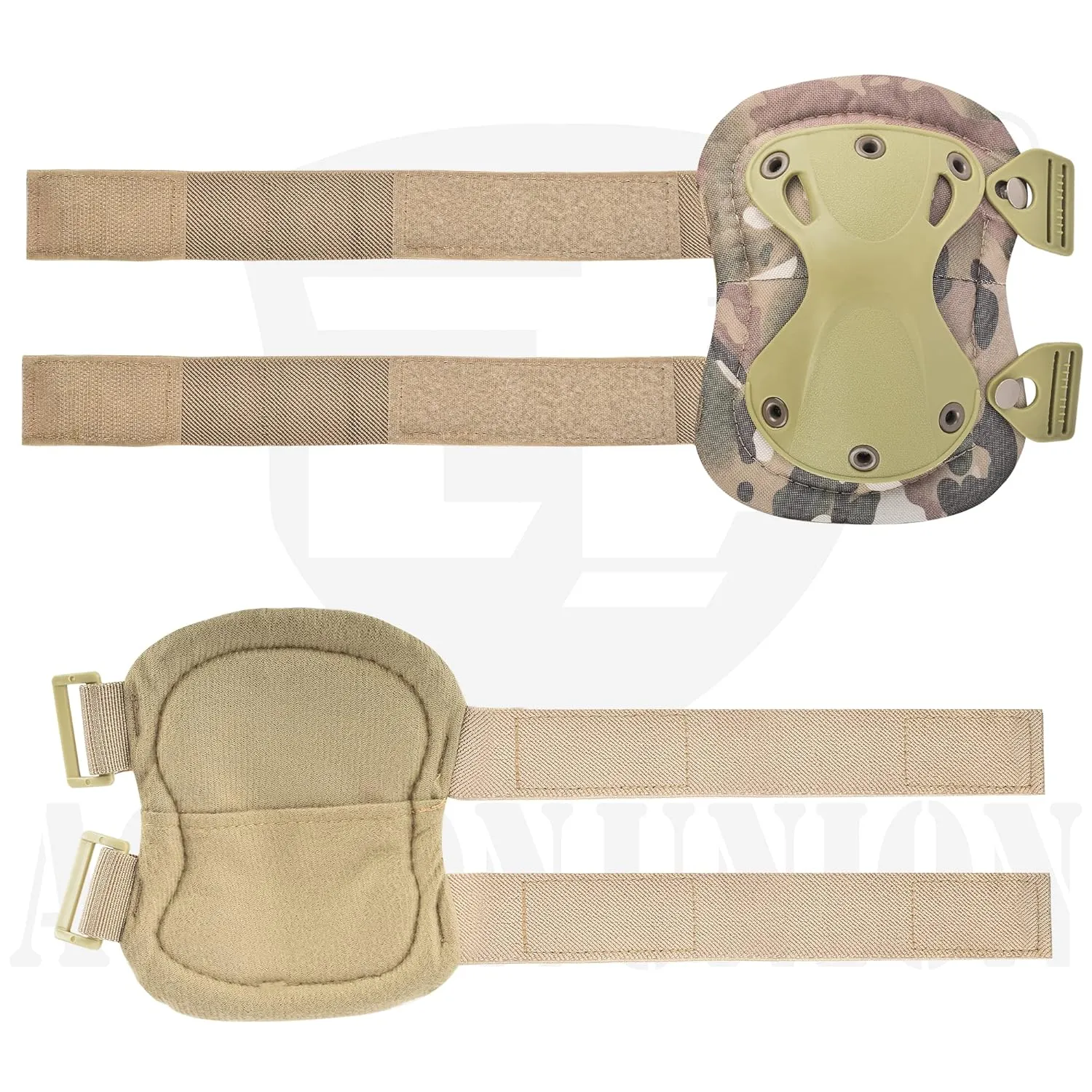 Professional Tactical Combat Knee and Elbow Protective Pads Sets Advanced Tactical Gear Set for Airsoft Paintball Hunting Army Skate Outdoor Sports (OD)