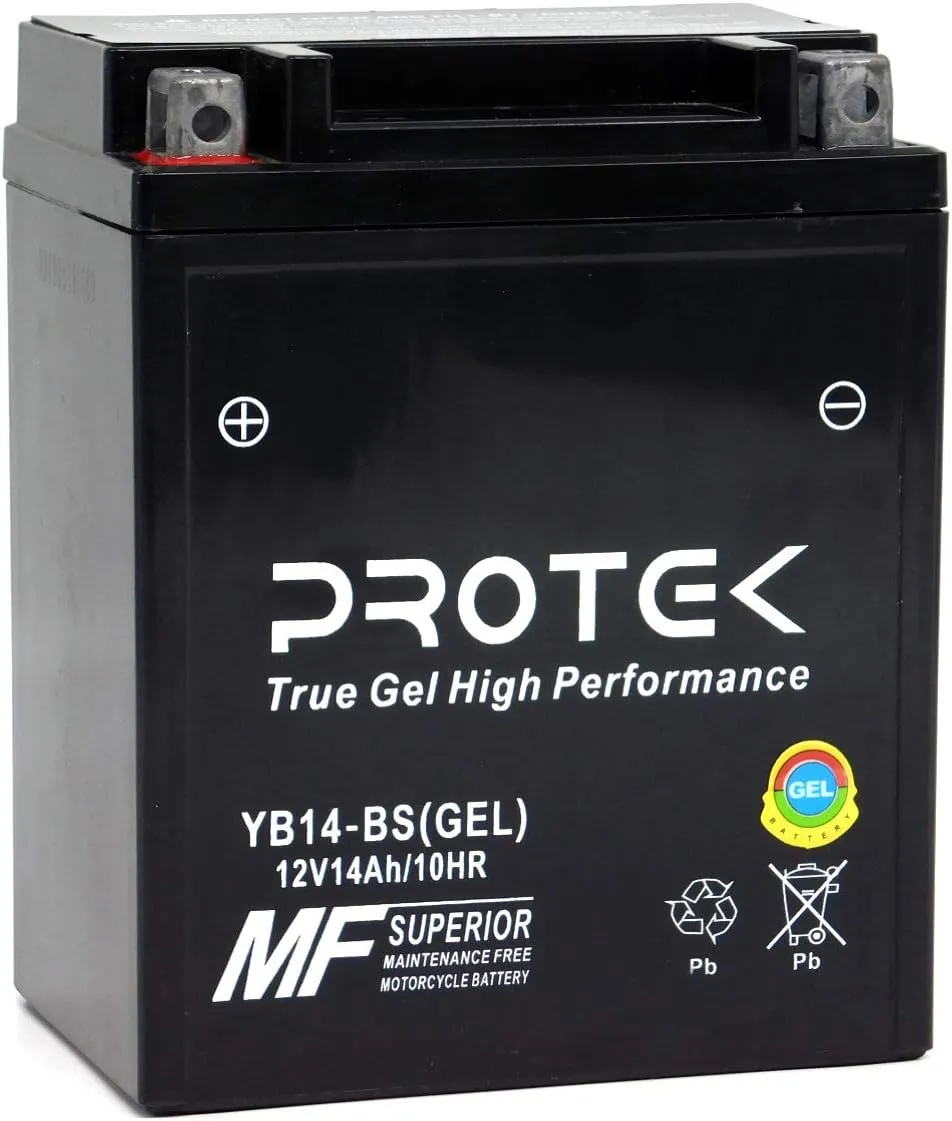 Protek YB14-A2 YB14A-A1 YB14A-A2 YB14-B2 YTX14AH YTX14AH-BS 12V 14Ah Sealed AGM Gel Type Battery for Polaris Kawasaki Arctic Cat Suzuki Yamaha ATV UTV PWC