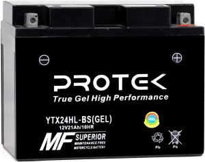 Protek YTX24HL YTX24HL-BS Y50-N18L-A 12V 21Ah Sealed AGM Gel Type Battery Maintenance Free For 1987-1998 Kawasaki VN 1500 Vulcan 88, 1986-2003 Kawasaki Voyager XII ZG 1200