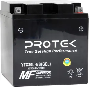 Protek YTX30L-BS YIX30L-BS GYZ32HL 53030 Y60-N24AL-B 12V 30Ah Sealed AGM Gel Type Battery MF Factory Activated For 1994-2005 Moto Guzzi Stone EV 1100 V11 Convert Daytona Le Mans Mille 1000 NT Quota