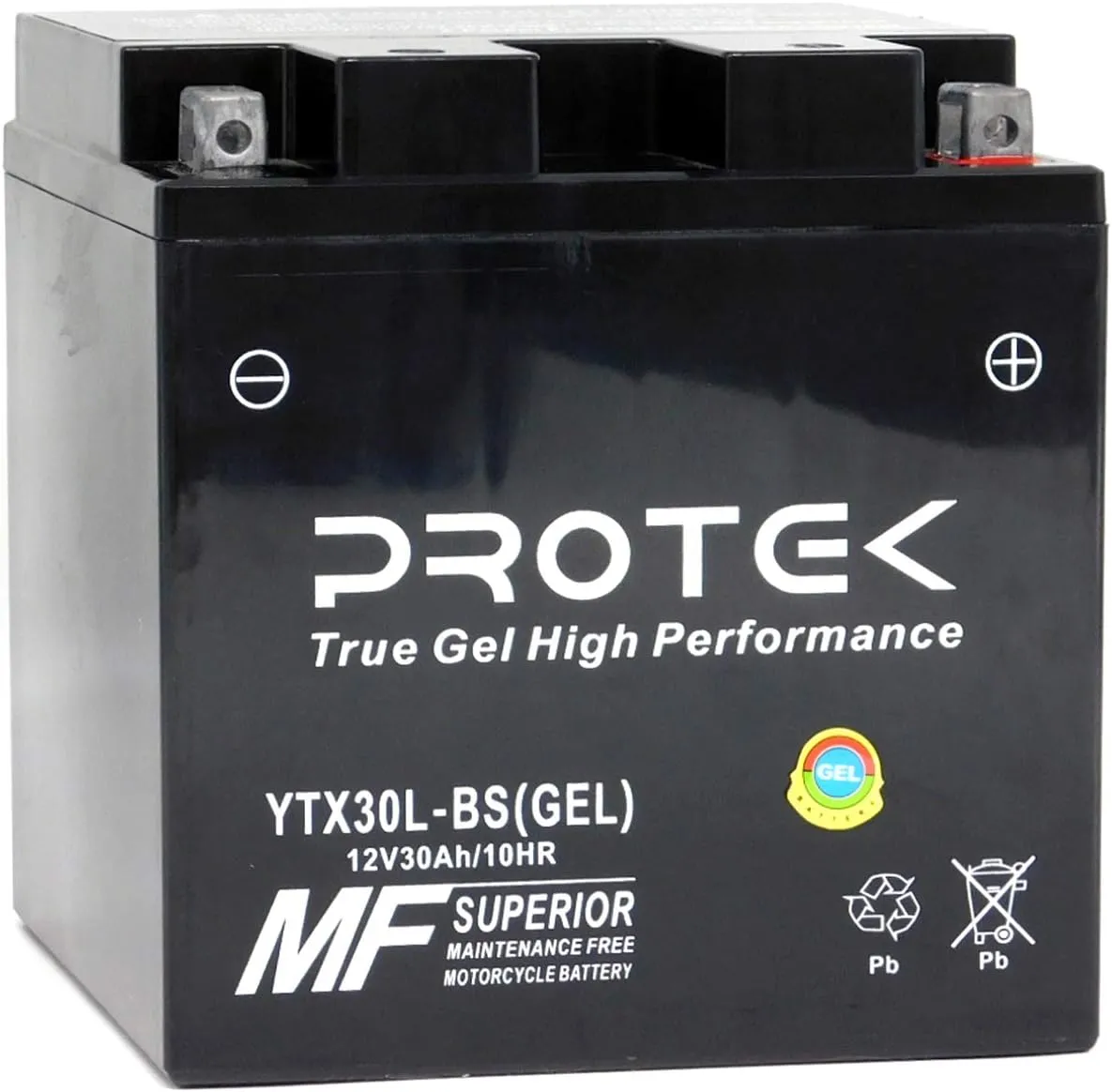 Protek YTX30L-BS YIX30L-BS GYZ32HL 53030 Y60-N24AL-B 12V 30Ah Sealed AGM Gel Type Battery MF Factory Activated For 1994-2005 Moto Guzzi Stone EV 1100 V11 Convert Daytona Le Mans Mille 1000 NT Quota