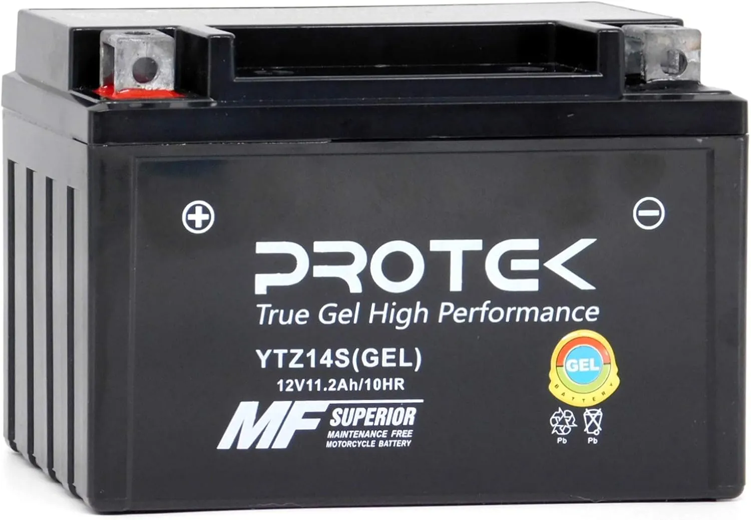 Protek YTZ14S UTZ14S CTZ14S ETZ14S 12V 11.2Ah Sealed AGM Gel Type Battery MF Factory Activated For 2009-2017 BMW R1200GS, 2013-2016 BMW F800GT, F700GS, 2014 Honda CTX1300, 2003-2012 Honda ST1300 A