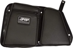 PRP Seats E40-210 Carbon Fiber Black Driver Side Rear Door Bag with Knee Pad