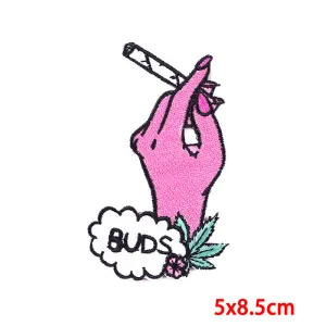Punk Skull Patch Iron On Embroidered Patches For Clothing