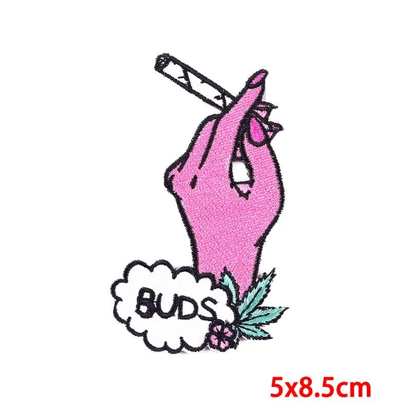 Punk Skull Patch Iron On Embroidered Patches For Clothing