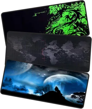 Qisan Large Gaming Mouse Pad Extended Size Mousepad for Computer Desktop PC Laptop 31.5"x11.8"x0.15" Keyboard Pad Desk Pad with Anti-Slip Rubber Base | Large Desk Mat for Keyboard and Mouse-3PCS Combo