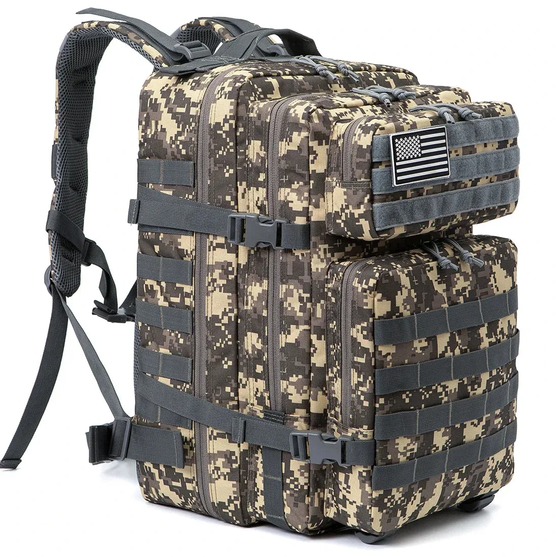QT&QY Tactical Backpacks Outdoor 45L Large Capacity Man 3 Days Molle Hking Bags For Outdoor