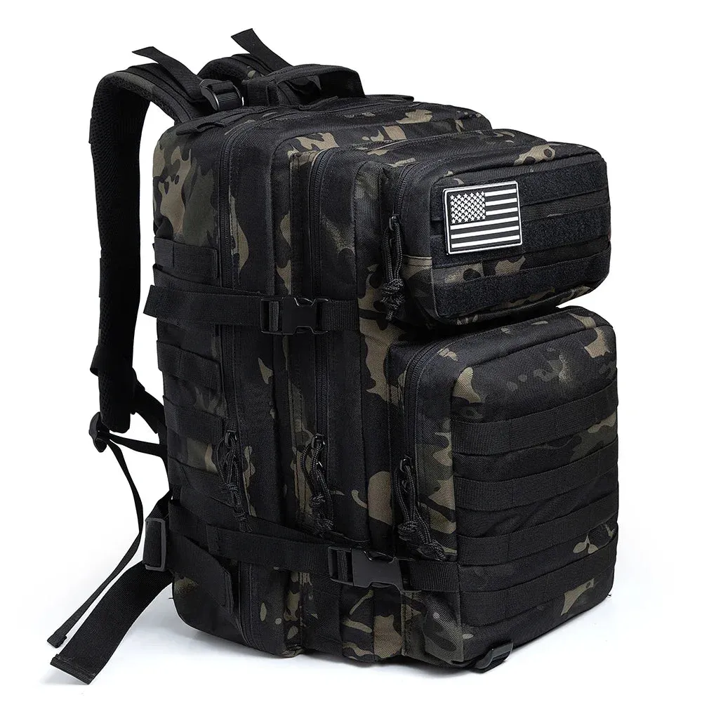 QT&QY Tactical Backpacks Outdoor 45L Large Capacity Man 3 Days Molle Hking Bags For Outdoor