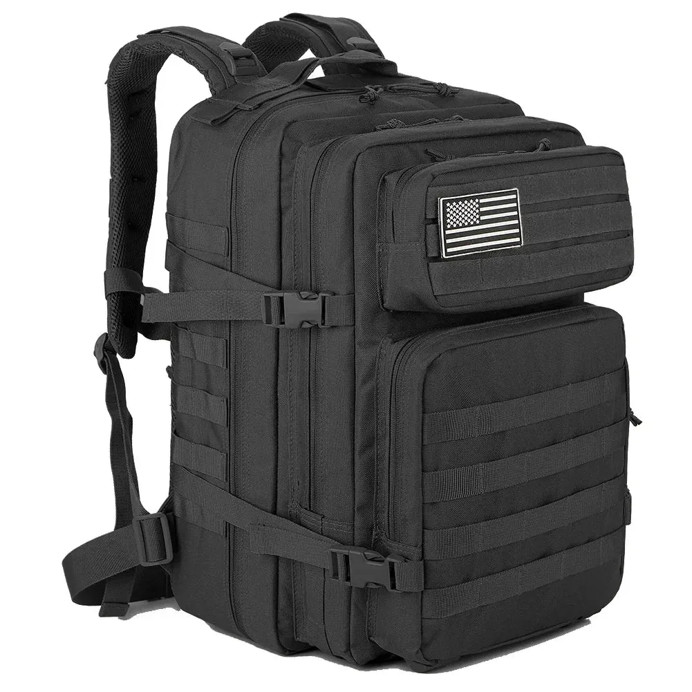 QT&QY Tactical Backpacks Outdoor 45L Large Capacity Man 3 Days Molle Hking Bags For Outdoor