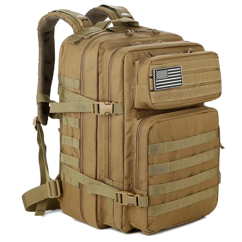 QT&QY Tactical Backpacks Outdoor 45L Large Capacity Man 3 Days Molle Hking Bags For Outdoor