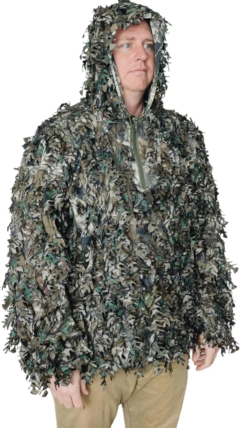 QuikCamo 3D Leafy Hooded 1/4 Zip Pullover Top