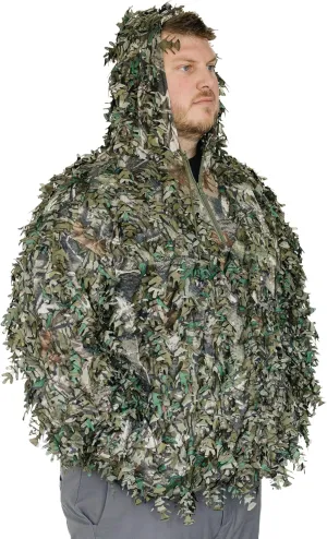 QuikCamo 3D Leafy Hooded 1/4 Zip Pullover Top