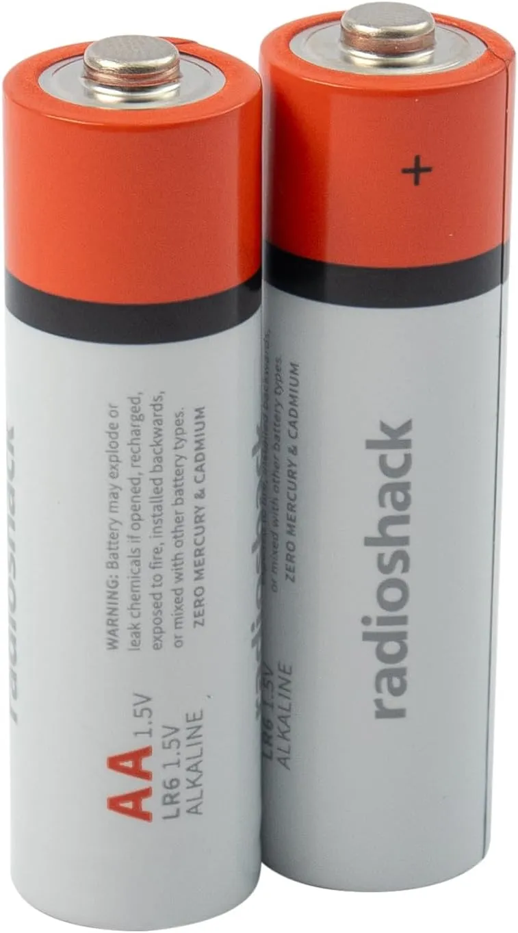 RadioShack Alkaline AA Batteries, Mercury & Cadmium Free, 10-Year Storage Warranty, 1.5V, 24 Pack
