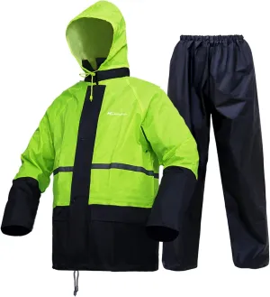 Rain Suit, Gear for Men Women Waterproof Work Lightweight Rainwear Coat (Jacket & Pants)