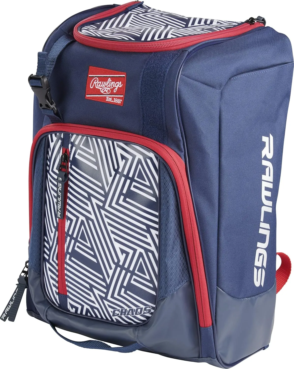 Rawlings | CHAOS Backpack Bag Series | T-Ball & Youth | Baseball & Fastpitch Softball | Multiple Colors