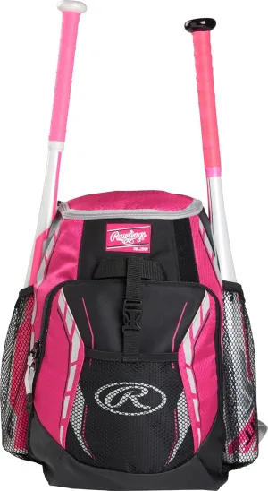 Rawlings | R400 Baseball & Softball Backpack Equipment Bag | T-Ball / Rec / Travel | Multiple Colors