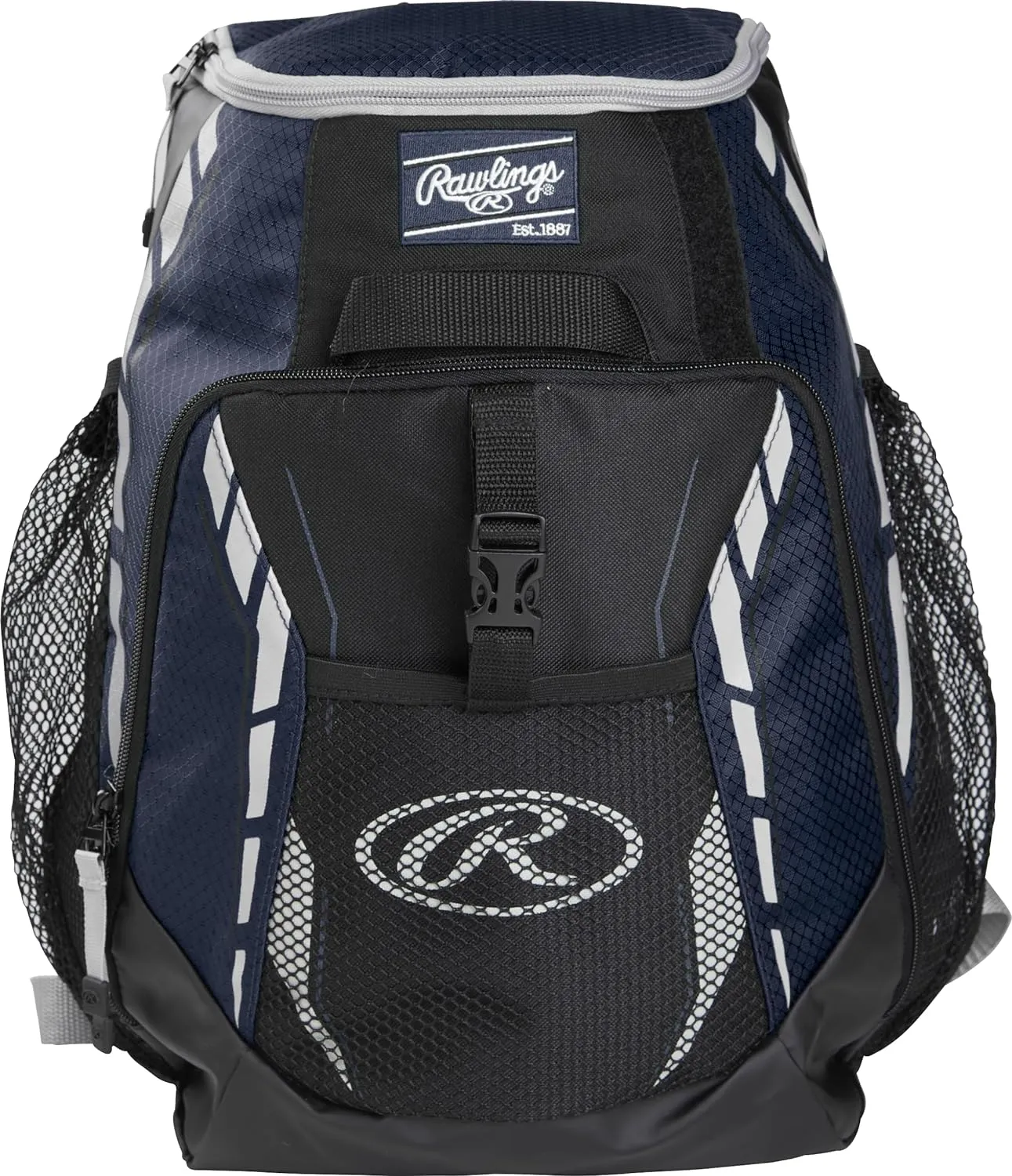 Rawlings | R400 Baseball & Softball Backpack Equipment Bag | T-Ball / Rec / Travel | Multiple Colors