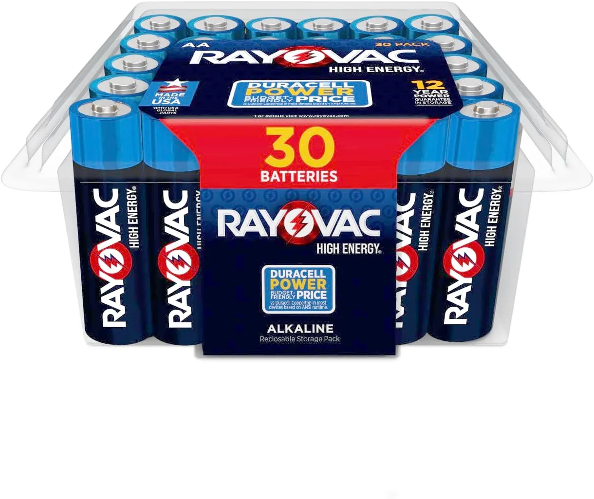 Rayovac AA Batteries, Alkaline Double A Batteries (30 Battery Count)