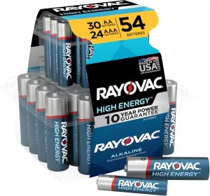 Rayovac AA Batteries & AAA Batteries Variety Pack, 24 Triple A Battery and 30 Double A Battery (54 Count)