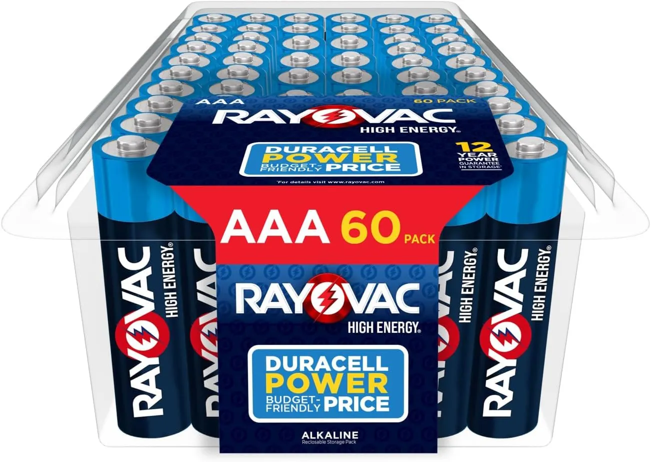 Rayovac AAA Batteries, Alkaline Triple A Batteries (60 Battery Count)