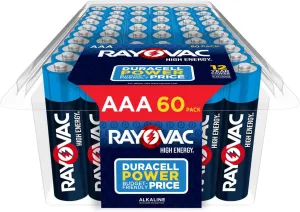 Rayovac AAA Batteries, Alkaline Triple A Batteries (60 Battery Count)