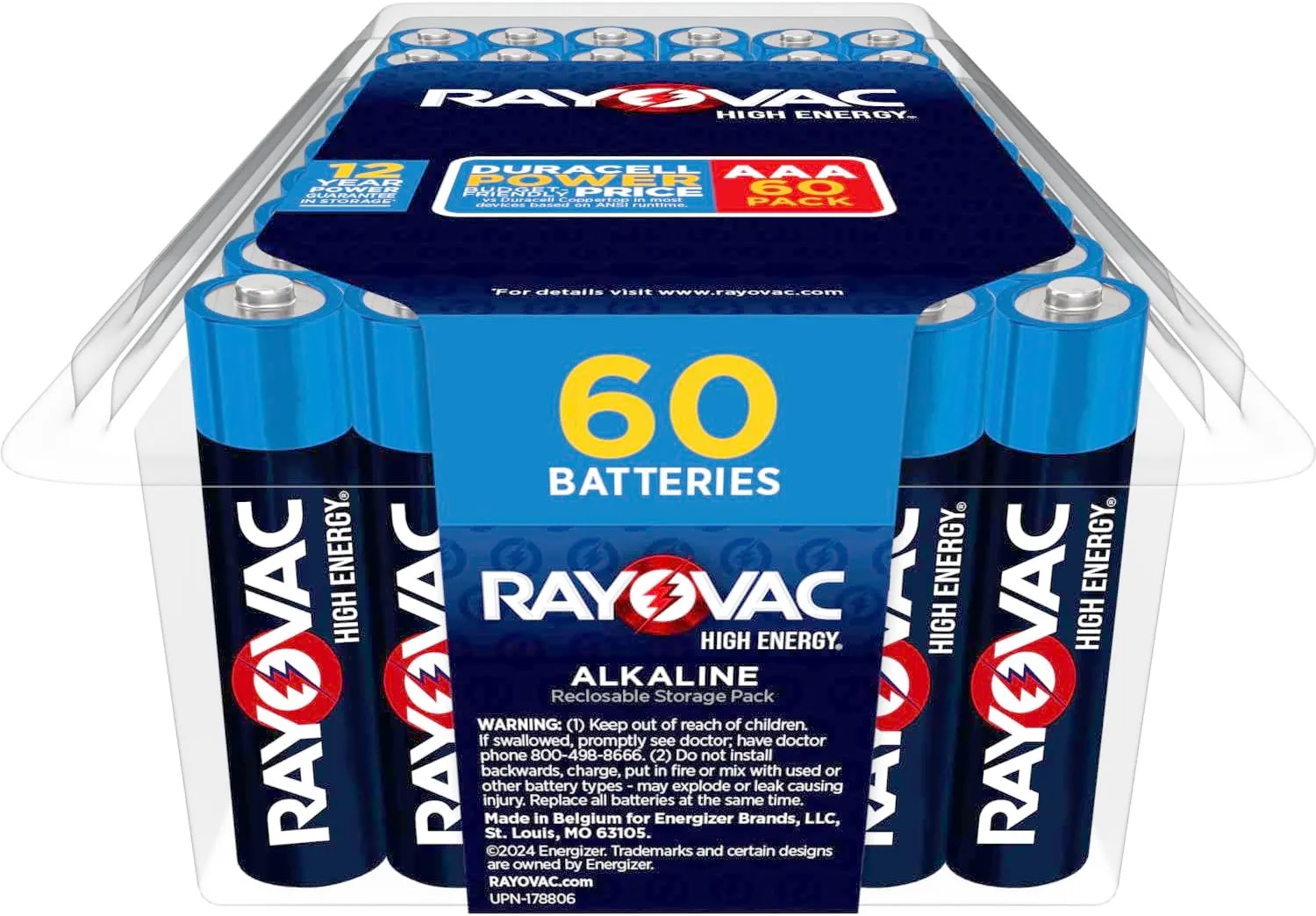Rayovac AAA Batteries, Alkaline Triple A Batteries (60 Battery Count)