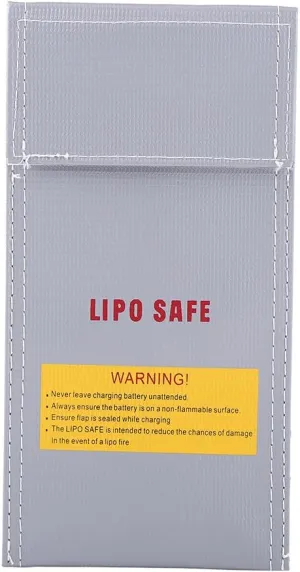RC Lipo Guard Battery Safety Bag Explosion-proof Charging Bag Protector 100x200mm for Safe Storage and Handling of Lithium Polymer Batteries
