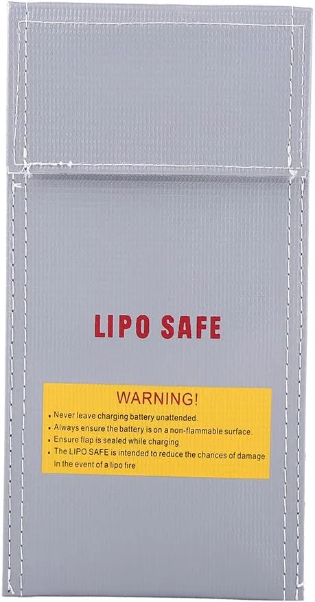 RC Lipo Guard Battery Safety Bag Explosion-proof Charging Bag Protector 100x200mm for Safe Storage and Handling of Lithium Polymer Batteries