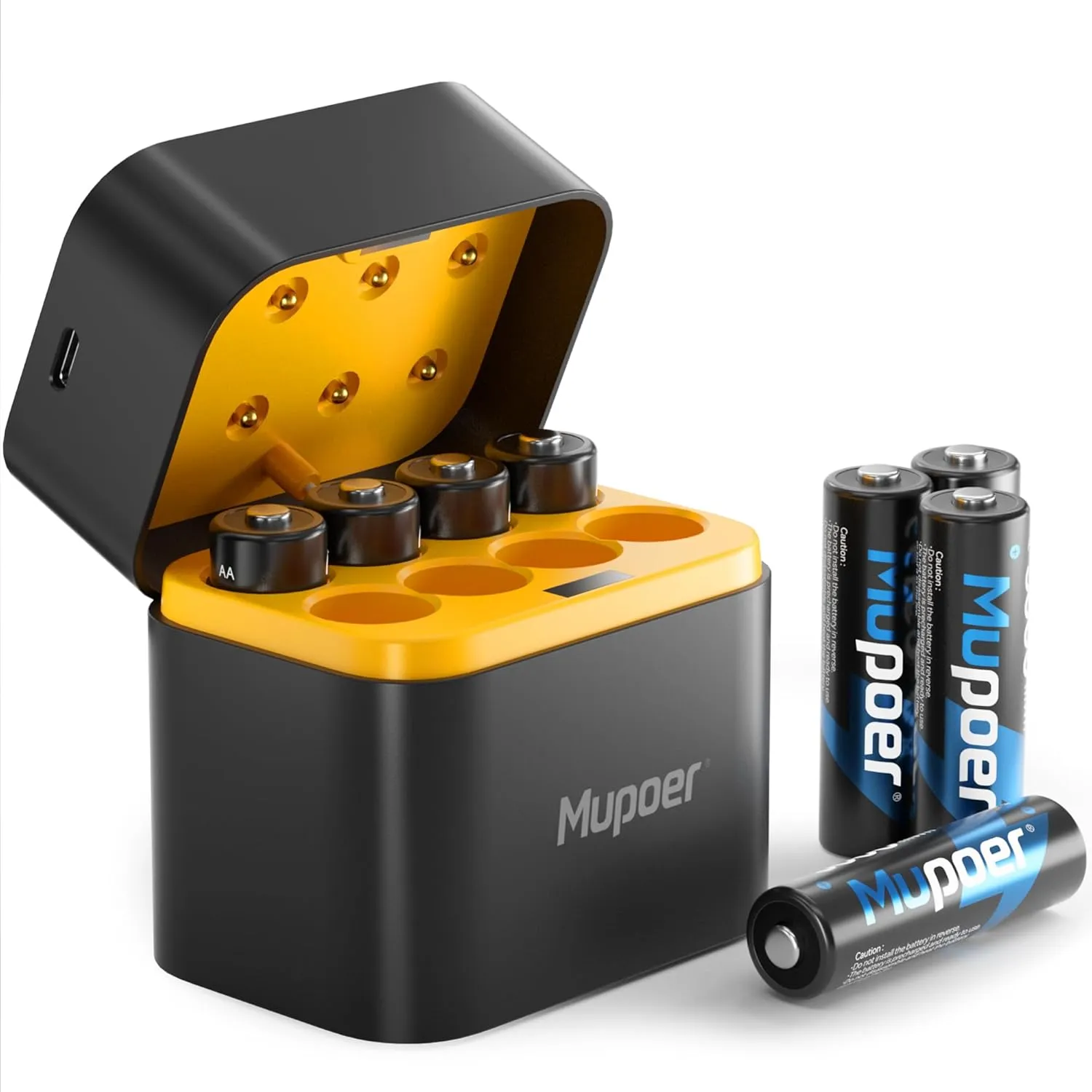 Rechargeable AA Batteries Lithium with Charger,8 Pack 1.5V 3000mWh Double A Battery Rechargeable,Long Lasting Pilas Recargables Lithium ion AA Battery with Charging Storage Box for Blink Xbox