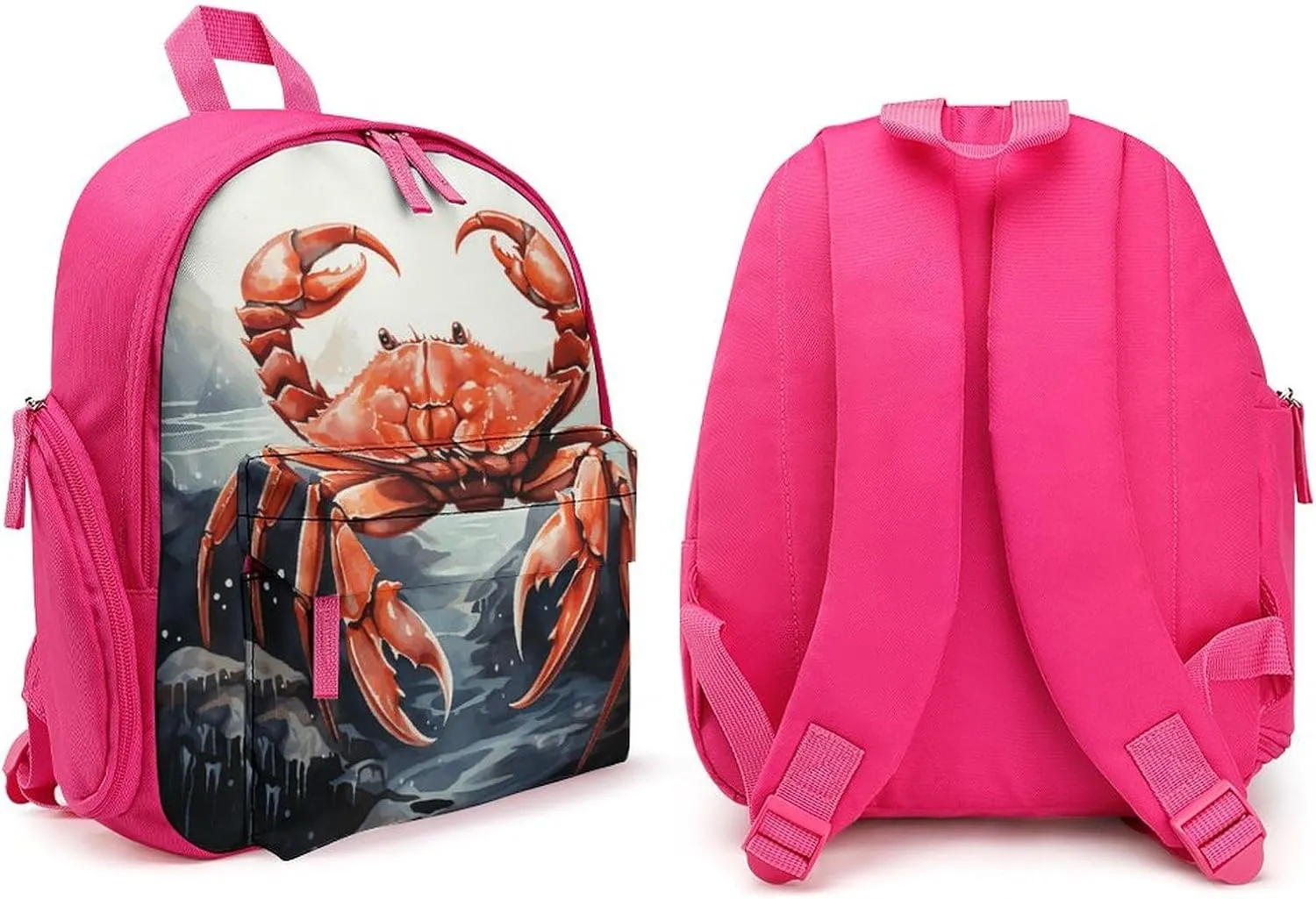 Red Crab Sea Travel Backpack Casual Bag Lightweight Hiking Backpacks for Business, Travelling, Hiking