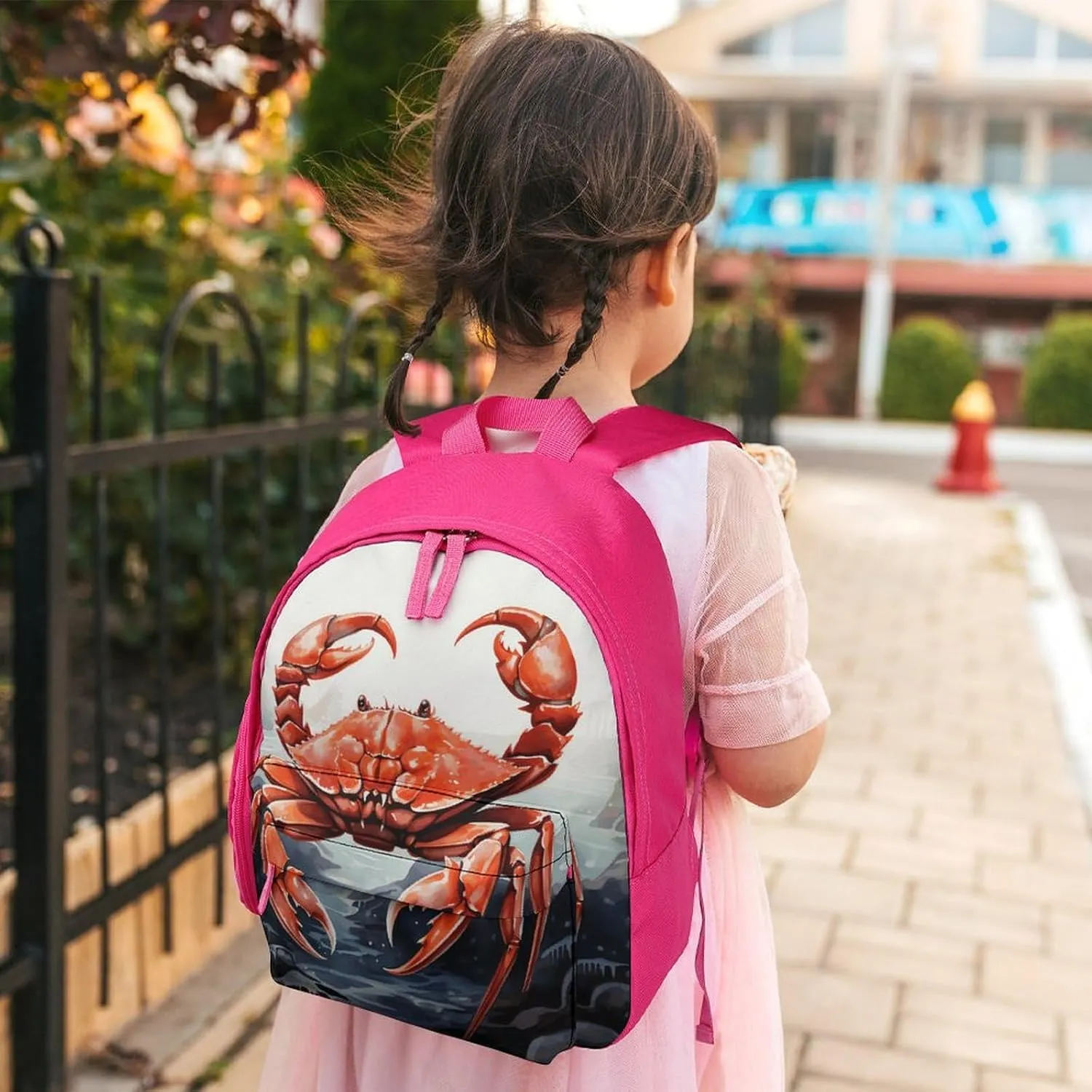 Red Crab Sea Travel Backpack Casual Bag Lightweight Hiking Backpacks for Business, Travelling, Hiking