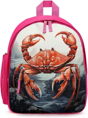 Red Crab Sea Travel Backpack Casual Bag Lightweight Hiking Backpacks for Business, Travelling, Hiking