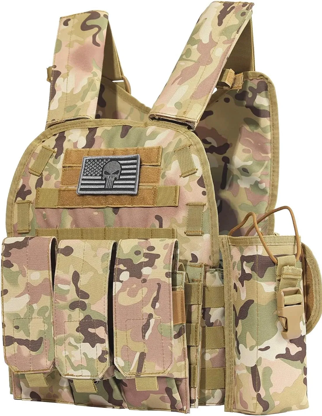 Redemption Tactical “Sentry 2.0” PALS Molle Airsoft Paintball Vest with Side Cummerbund, and Pouches