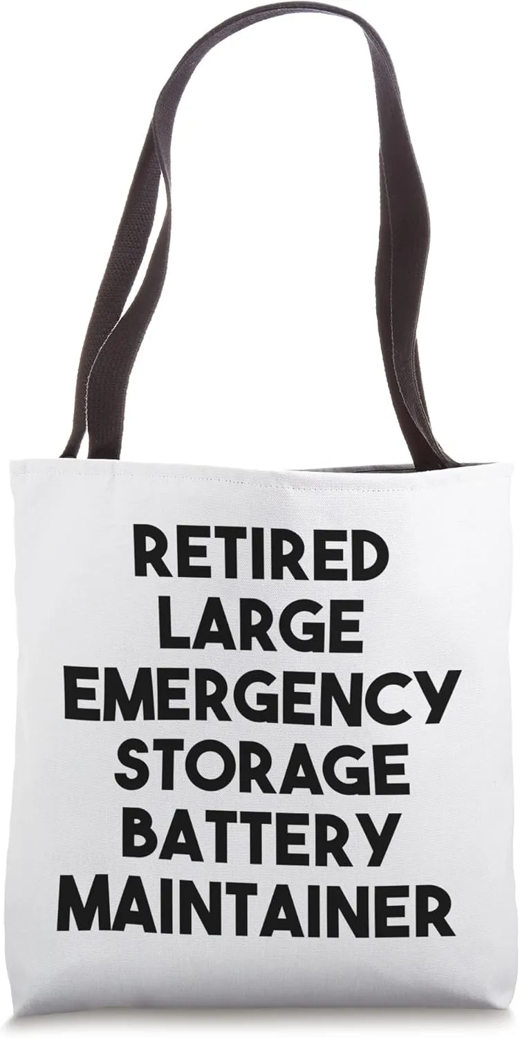Retired Large Emergency Storage Battery Maintainer Tote Bag