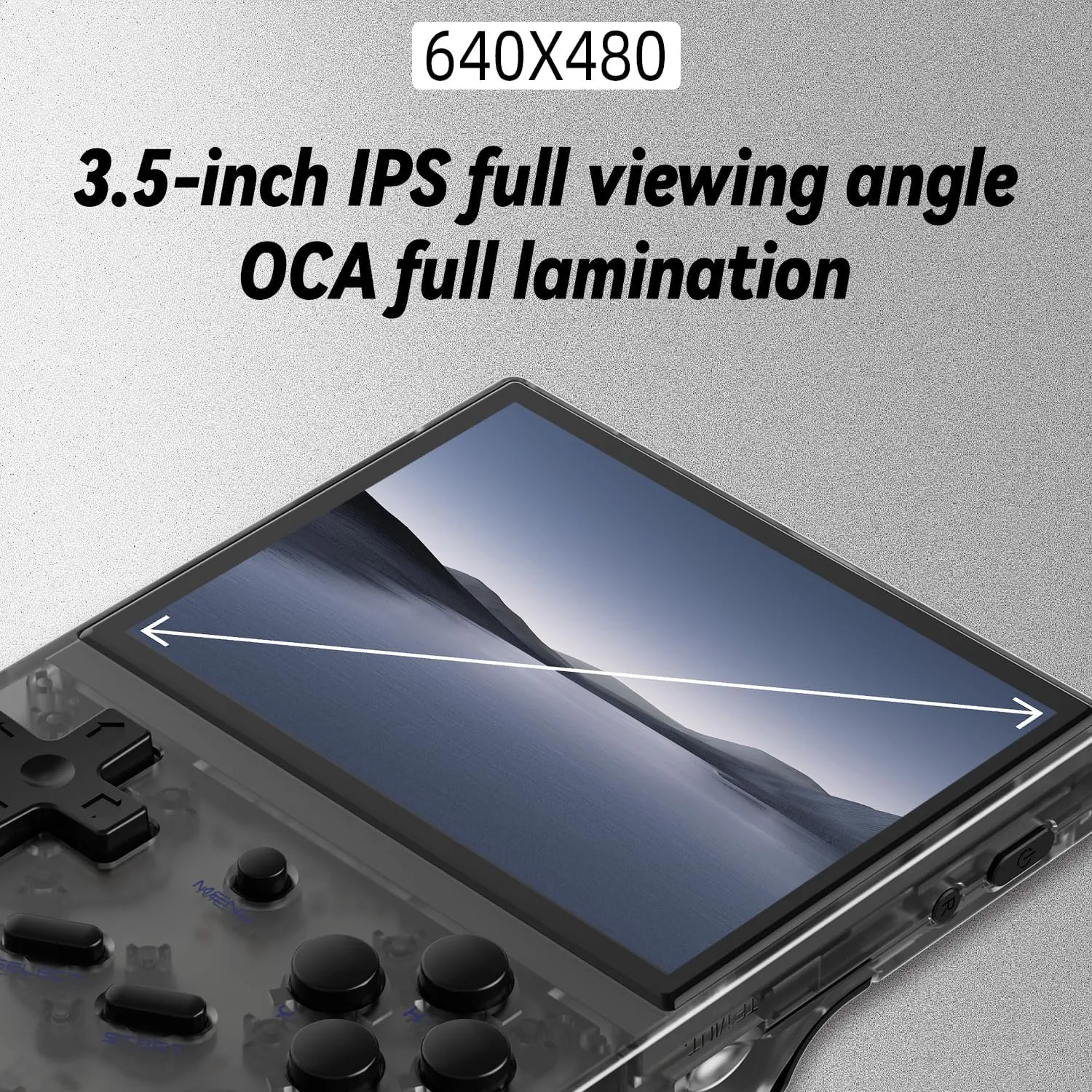 RG35XX 2024 Retro Handheld Game Console Linux System HD and TV Output 3.5 Inch IPS Screen 64G TF Card 5500  Classic Games 2600mAh Battery( RG35XX 2024 Black)